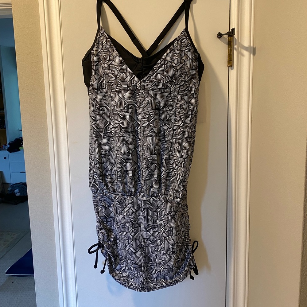 Athleta Laguna Side scrunch tankini 34D/DD